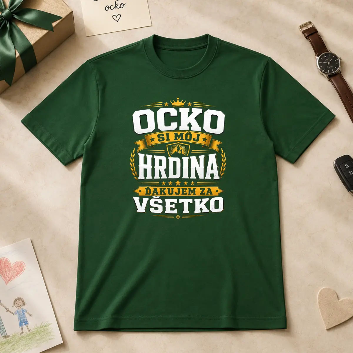 Tričko – Ocko, si môj hrdina. Ďakujem za všetko – Obrázok 5