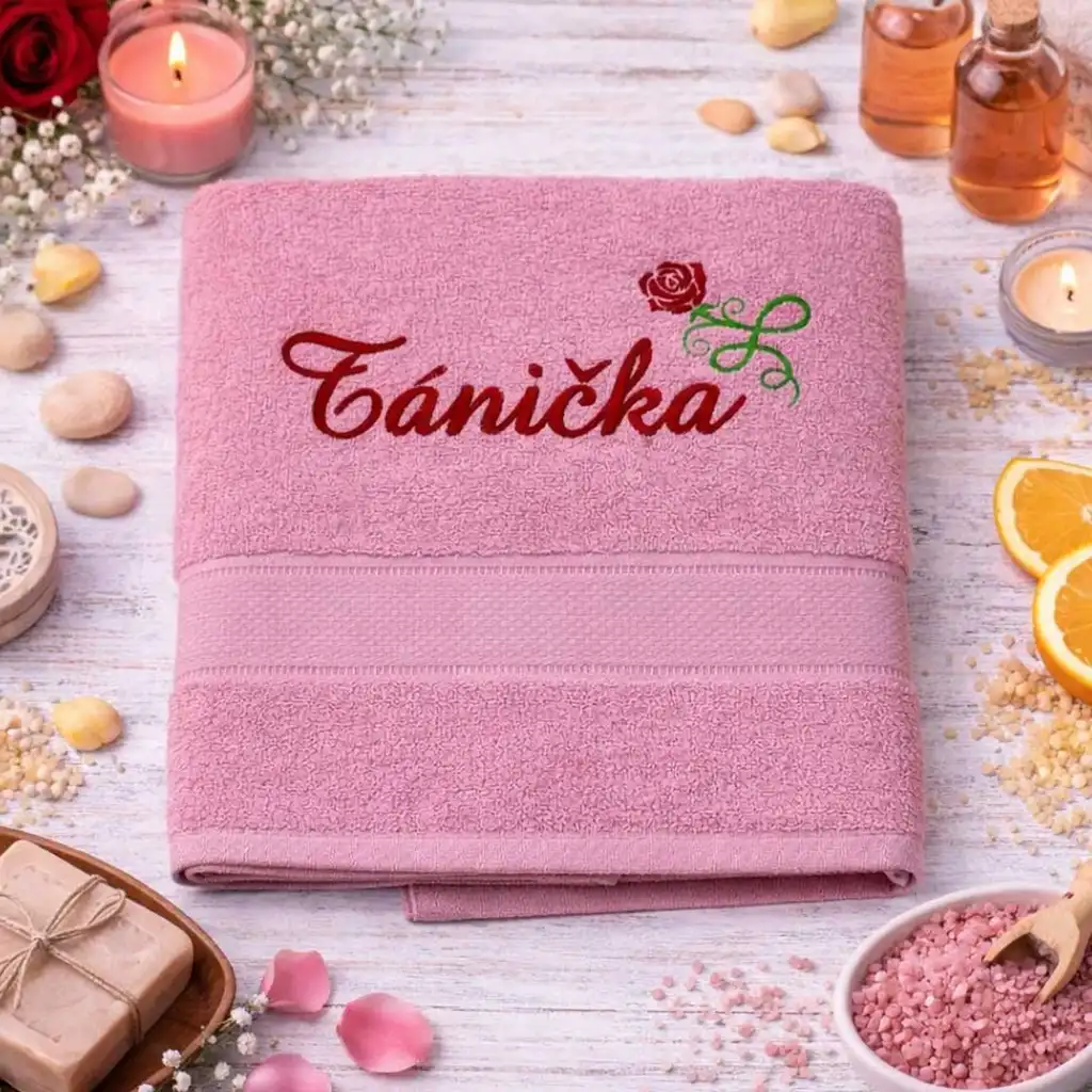 Vyšívaná osuška s menom Tánička