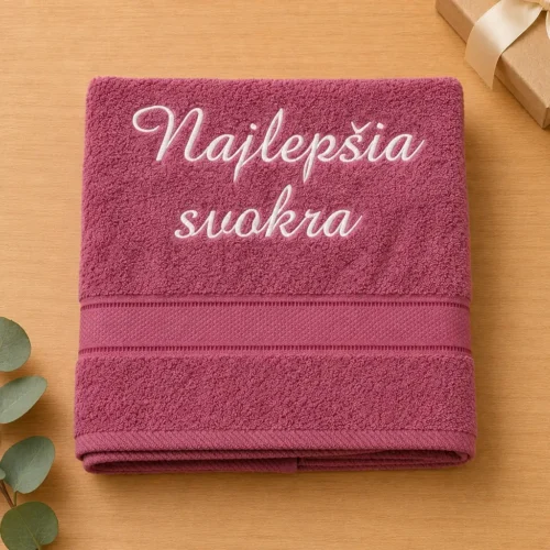 vysivana-osuska-s-napisom-najlepsia-svokra-staroruzova-lawli vyšívaná osuška najlepšia svokra