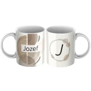 hrncek-s-menom-Jazef Keramický hrnček s menom Jozef a zemito-abstraktným motívom