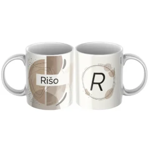 hrncek-s-menom-Riso Keramický hrnček s menom Rišo a zemito-abstraktným motívom