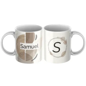 hrncek-s-menom-Samuel Keramický hrnček s menom Samuel a zemito-abstraktným motívom