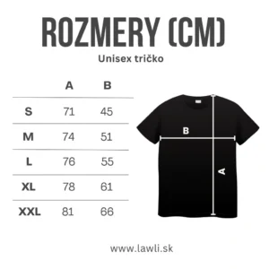 tricka-rozmery-lawli Tričko – 20 nebrzdím, idem ďalej